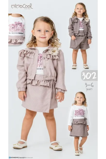 3-6 YEAR Girl SKIRT SET WITH JACKET