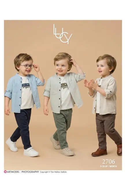 Gömlekli Tişörtlü Pantolonlu