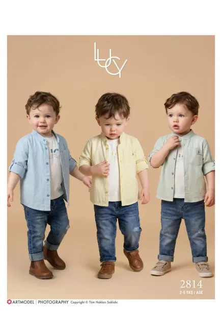 Gömlekli Tişörtlü Pantolonlu Takım