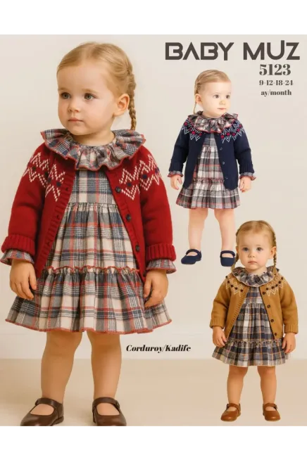 Hirkali Kareli Elbise Takim