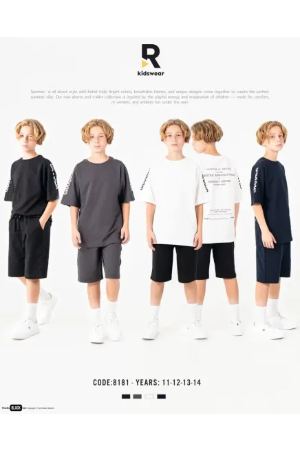 11-14 YEAR Boy SHORTS SET WITH T-SHIRT