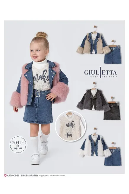 2-5 سنة فتاة طقم تنورة مع جاكيت