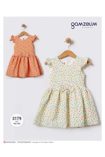 Fiyonklu Fırfırlı Elbise