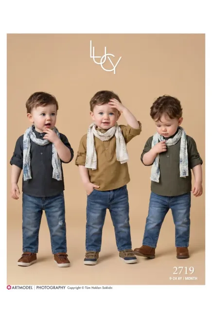 9-24 شهر صبي بدله قميص مع سروال