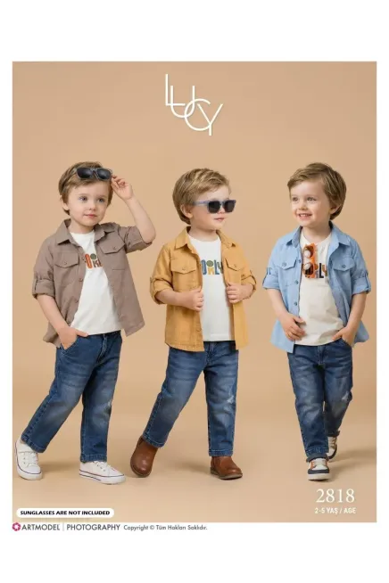 Gömlekli Tişörtlü Pantolonlu Takım