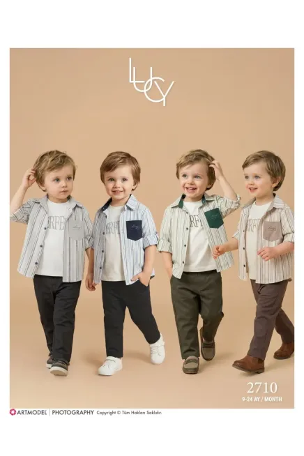 9-24 شهر صبي بدله قميص مع سروال