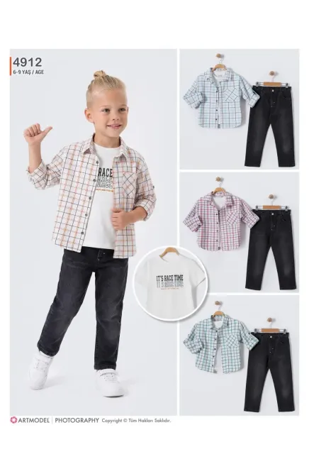 6-9 YEAR Boy PANT SUIT WITH SHIRT