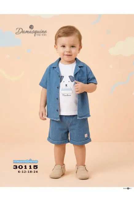 Gömlekli Tişörtlü Şort Takım 