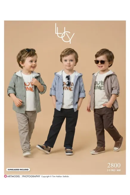 2-5 سنة صبي بدله تيشرت مع سروال