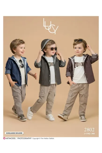 2-5 سنة صبي بدله تيشرت مع سروال