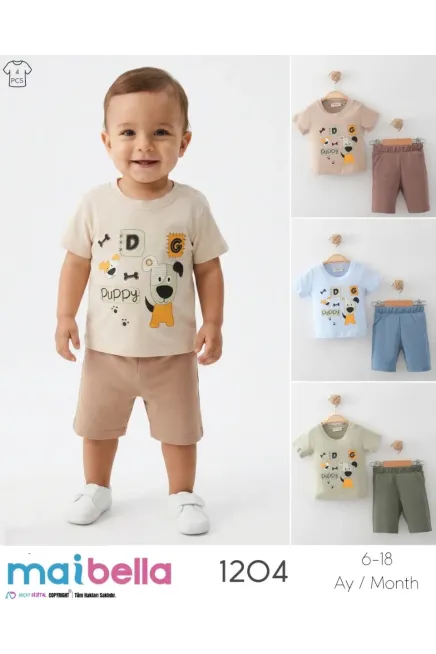 6-18 MONTH Boy SHORTS SET WITH T-SHIRT