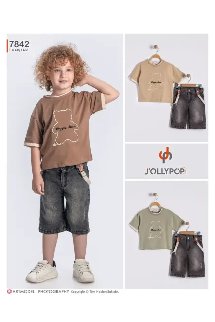 1-4 سنة صبي بدله تيشرت مع شورت