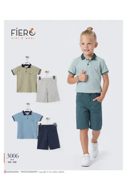 6-9 سنة صبي بدله تيشرت مع شورت