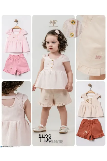 6-18 месяц девочка Блуза-костюм