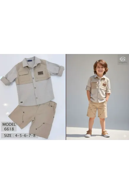 Gömlekli Şort Takım