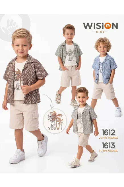 Gömlekli Tişörtlü Şort Takım