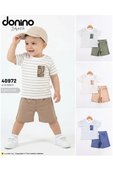 Şapkalı Tişörtlü Şort Takım