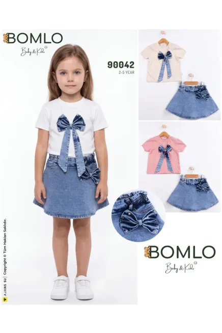 2-5 YEAR Girl SKIRT SET WITH T-SHIRT