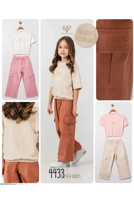 Tişörtlü Kargo Cep Pantolon Takım