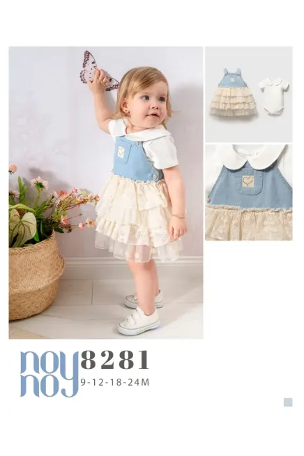 Bluzlu Kot Detaylı Elbise