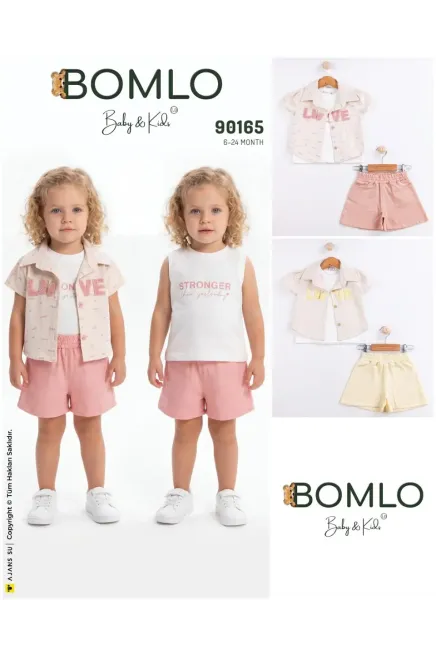 Gömlekli Tişörtlü Şort Takım