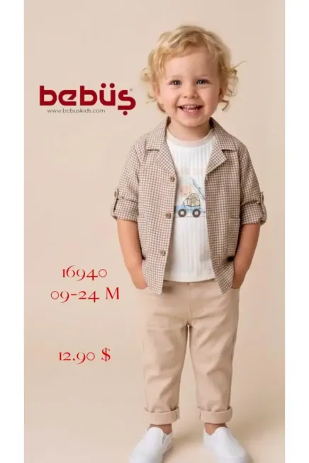 Gömlekli Tişörtlü Şort Takım