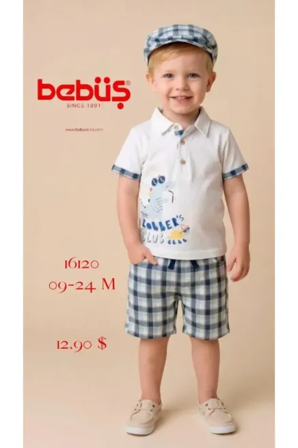 Tişörtlü Şapkalı Şort Takım