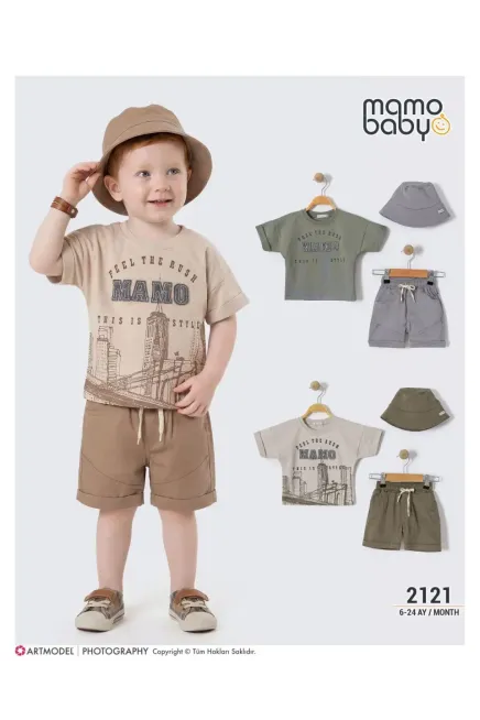 Tişörtlü Şapkalı Şort Takım