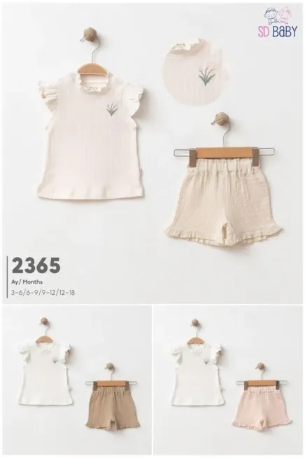 3-18 شهر فتاة بلوزة طقم شرط