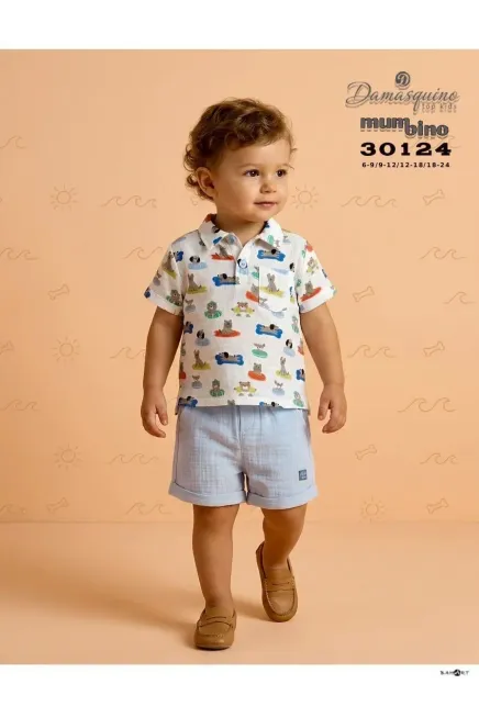 3-12 شهر صبي بدله تيشرت مع شورت