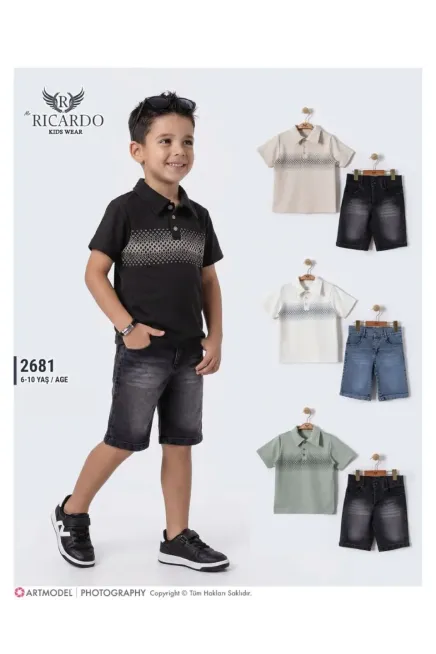 6-10 سنة صبي بدله تيشرت مع شورت