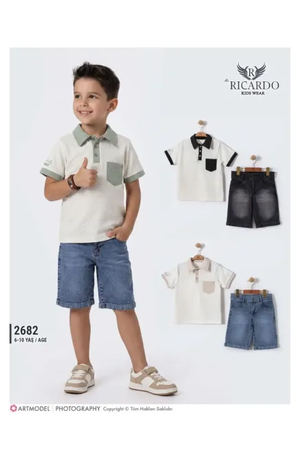 6-10 سنة صبي بدله تيشرت مع شورت