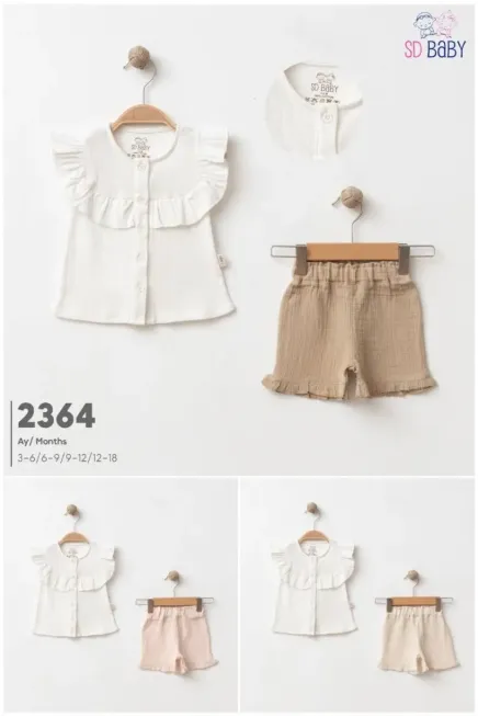 3-18 شهر فتاة بلوزة طقم شرط