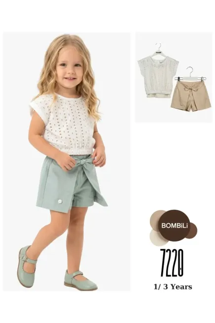 1-3 سنة فتاة بلوزة طقم شرط