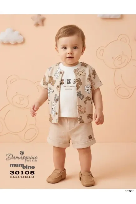  Gömlekli Tişörtlü Şort Takım