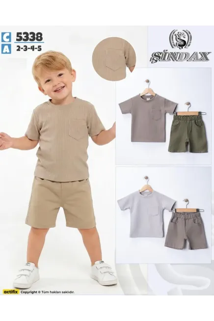 2-5 سنة صبي بدله تيشرت مع شورت