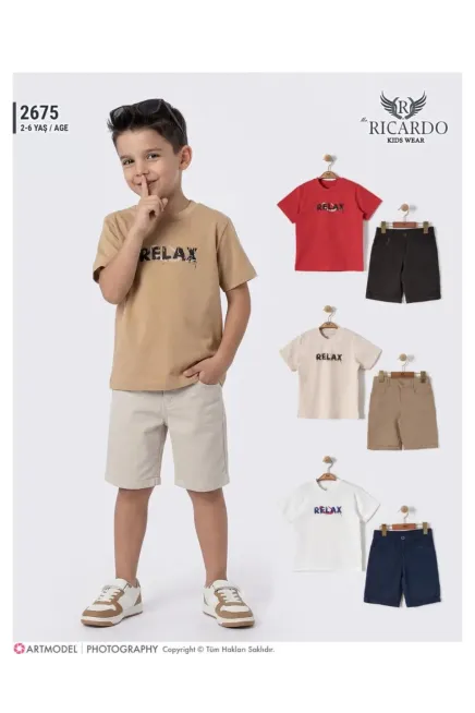 2-6 YEAR Boy SHORTS SET WITH T-SHIRT