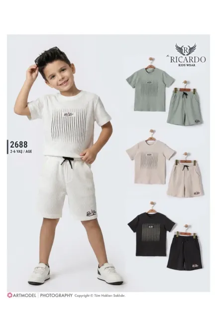 2-6 سنة صبي بدله تيشرت مع شورت