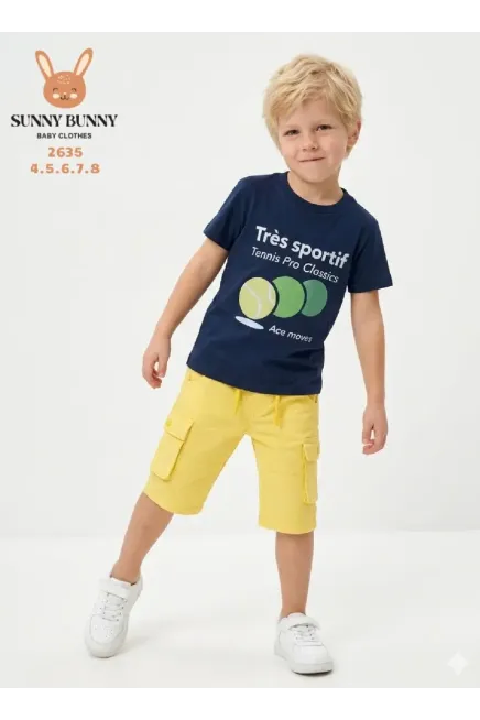 4-8 سنة صبي بدله تيشرت مع شورت