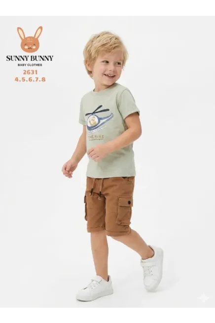 4-8 سنة صبي بدله تيشرت مع شورت