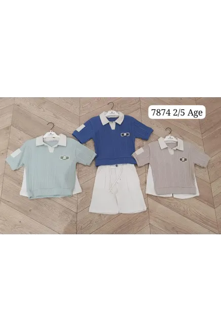 2-5 سنة صبي بدله تيشرت مع شورت