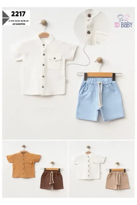 6-24 MONTH Boy SHORTS SET WITH SHIRT