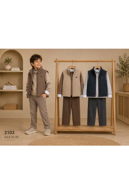 4-12 YEAR Boy PANT SUIT WITH VEST