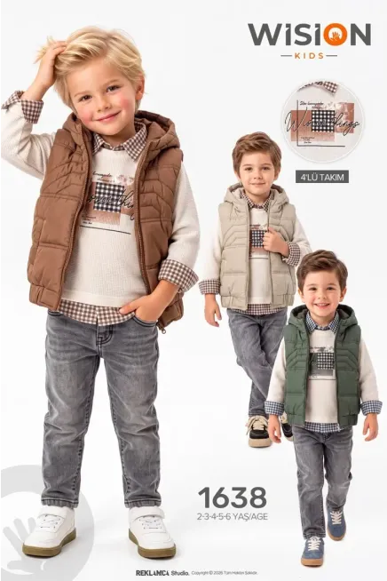 2-6 YEAR Boy PANT SUIT WITH VEST