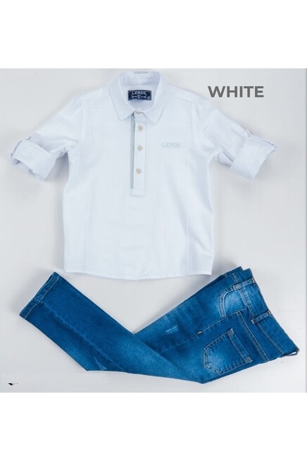 Gömlekli Kot Pantolonlu Takım