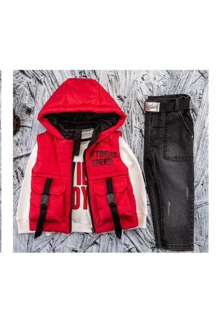 Pant Suit With Puffy Vest