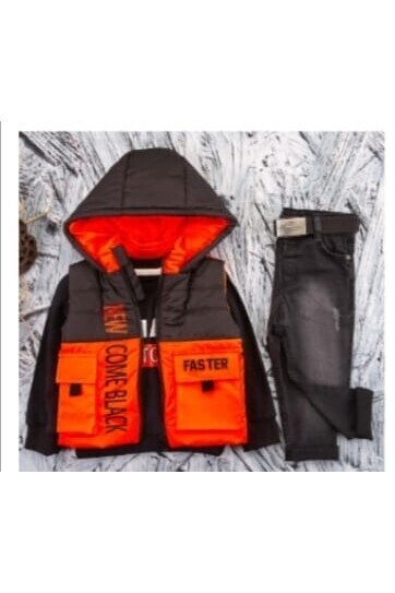 Pant Suit With Puffy Vest