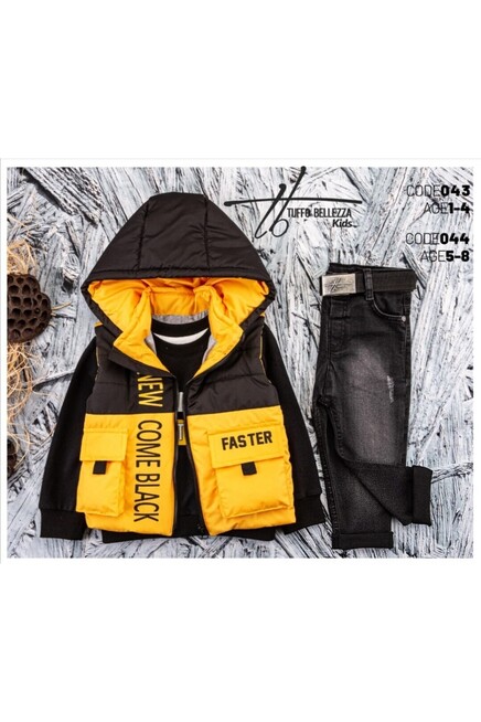 Pant Suit With Puffy Vest