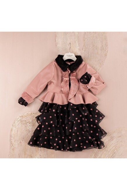 6-9 سنة  قياس صغير فستان مع ستره