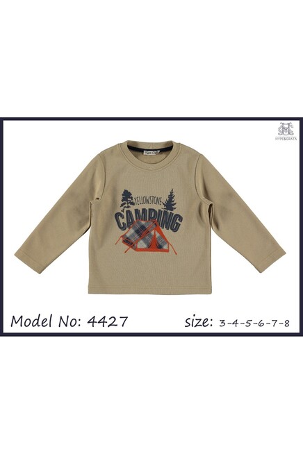 Baskili Nakişli Sweatshirt